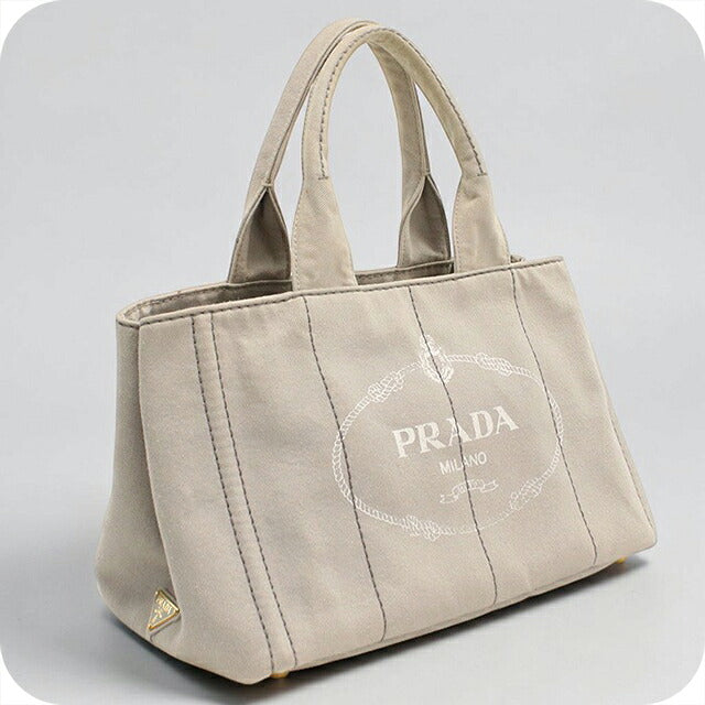中古 プラダ トートバッグ レディース ブランド PRADA カナパ 2WAY グレー USDPR114813011