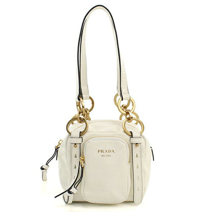 中古 プラダ ハンドバッグ レディース ブランド PRADA ダングル ミニ レザー ホワイト USDPR114831011