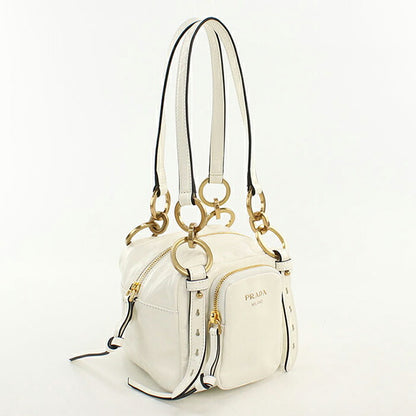中古 プラダ ハンドバッグ レディース ブランド PRADA ダングル ミニ レザー ホワイト USDPR114831011