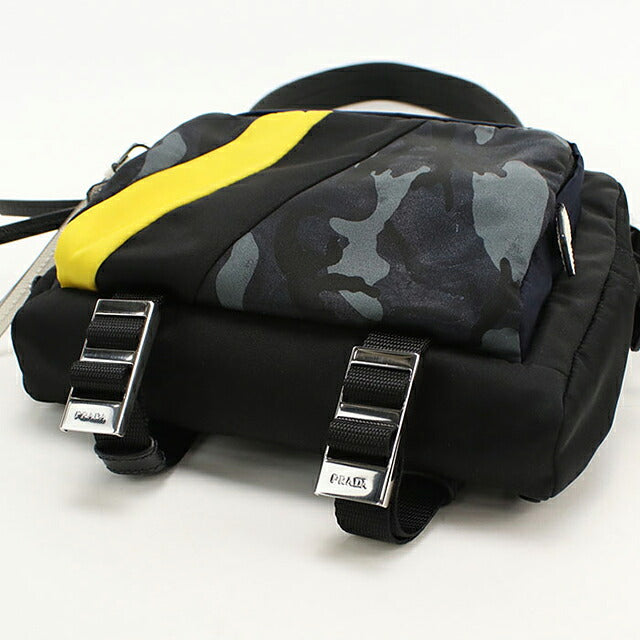 中古 プラダ 斜め掛け ショルダーバッグ メンズ ブランド PRADA 2VH043 ブラック USDPR114852011