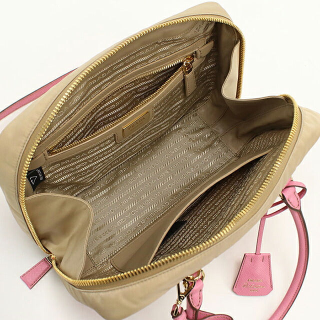 中古 プラダ ミニボストン レディース ブランド PRADA 2WAY レザー ベージュ USDPR114907011
