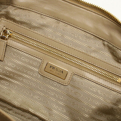 中古 プラダ ミニボストン レディース ブランド PRADA 2WAY レザー ベージュ USDPR114907011