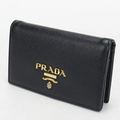 中古 プラダ 名刺入れ レディース ブランド PRADA カードケース レザー 1MC122 ブラック USDPR115150011