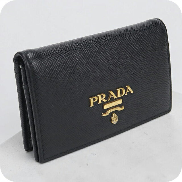 中古 プラダ 名刺入れ レディース ブランド PRADA カードケース レザー 1MC122 ブラック USDPR115150011