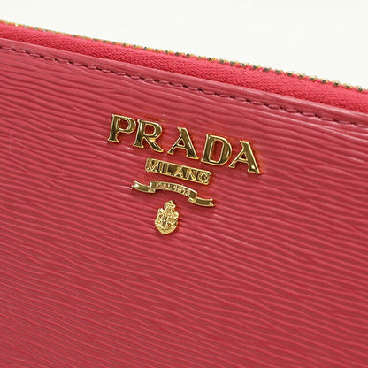 中古 プラダ 長財布ラウンドファスナー レディース ブランド PRADA ヴィッテロムーブ ジップアラウンド長財布 レザー 1ML506 ピンク USDPR115243011