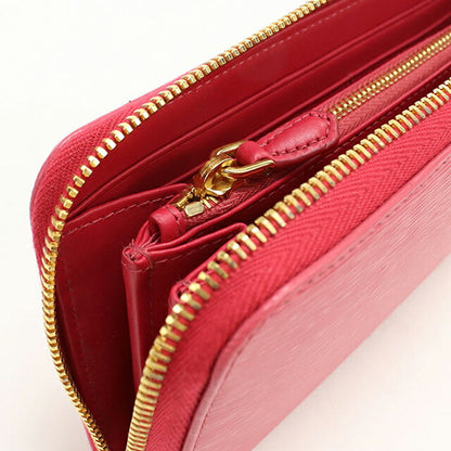 中古 プラダ 長財布ラウンドファスナー レディース ブランド PRADA ヴィッテロムーブ ジップアラウンド長財布 レザー 1ML506 ピンク USDPR115243011
