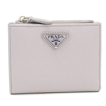 中古 プラダ 二つ折り財布 二折財布 レディース ブランド PRADA サフィアーノトライアングル財布 1ML050 パープル USDPR115278011