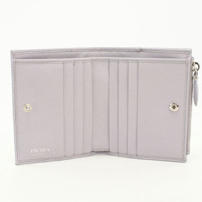 中古 プラダ 二つ折り財布 二折財布 レディース ブランド PRADA サフィアーノトライアングル財布 1ML050 パープル USDPR115278011