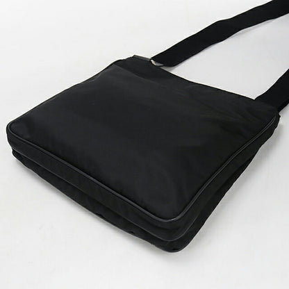 中古 プラダ ショルダーバッグ メンズ ブランド PRADA トライアングルロゴ VA251M ブラック USDPR115410011