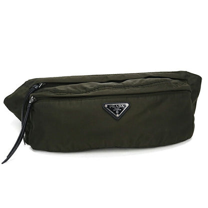 中古 プラダ ボディバッグ レディース ブランド PRADA トライアングルロゴ 1BL011 カーキ USDPR115412011