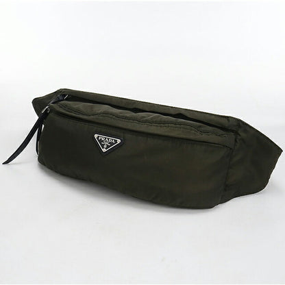 中古 プラダ ボディバッグ レディース ブランド PRADA トライアングルロゴ 1BL011 カーキ USDPR115412011