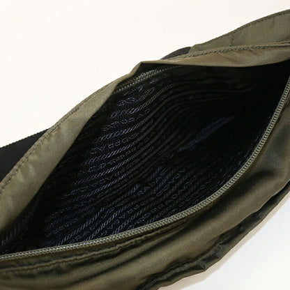 中古 プラダ ボディバッグ レディース ブランド PRADA トライアングルロゴ 1BL011 カーキ USDPR115412011