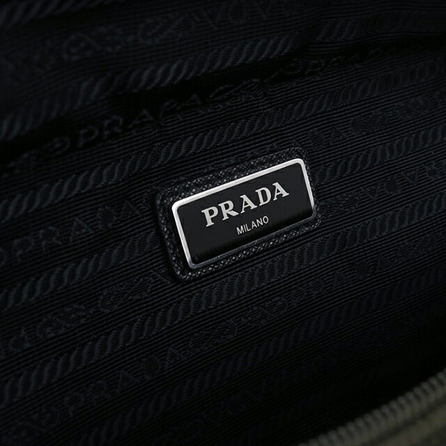 中古 プラダ ボディバッグ レディース ブランド PRADA トライアングルロゴ 1BL011 カーキ USDPR115412011