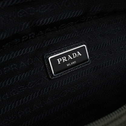 中古 プラダ ボディバッグ レディース ブランド PRADA トライアングルロゴ 1BL011 カーキ USDPR115412011