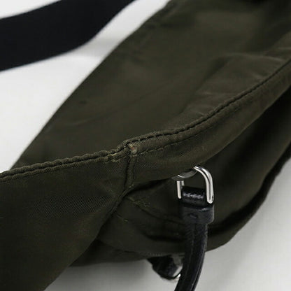 中古 プラダ ボディバッグ レディース ブランド PRADA トライアングルロゴ 1BL011 カーキ USDPR115412011
