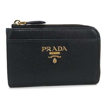 中古 プラダ 小銭入れ レディース ブランド PRADA サフィアーノレザーキーチェーン 1PP122 ブラック USDPR115428011