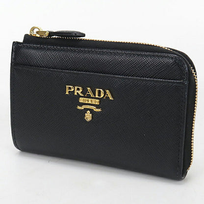 中古 プラダ 小銭入れ レディース ブランド PRADA サフィアーノレザーキーチェーン 1PP122 ブラック USDPR115428011
