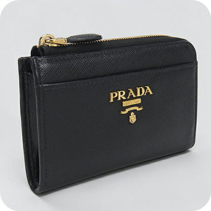 中古 プラダ 小銭入れ レディース ブランド PRADA サフィアーノレザーキーチェーン 1PP122 ブラック USDPR115428011
