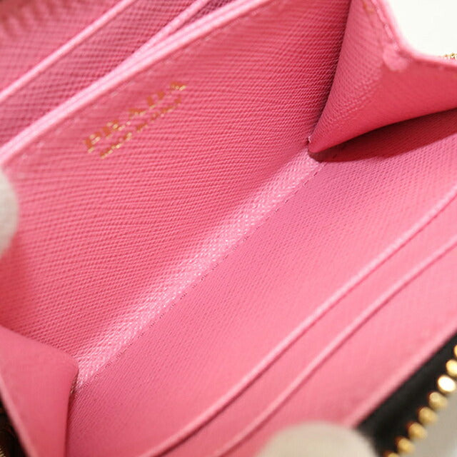 中古 プラダ 小銭入れ レディース ブランド PRADA サフィアーノ ロボット コインケース 1MM268 ブラック USDPR115478011