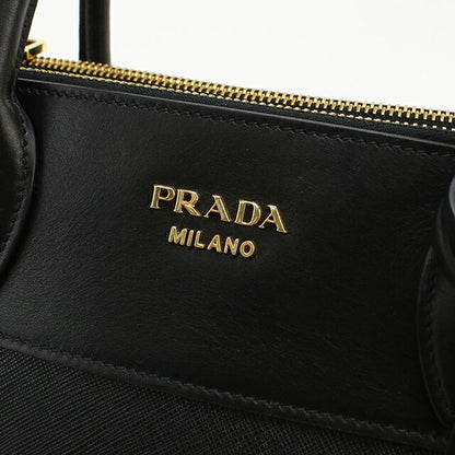 中古 プラダ トートバッグ レディース ブランド PRADA サフィアーノレザー 2WAY レザー ブラック USDPR115572011