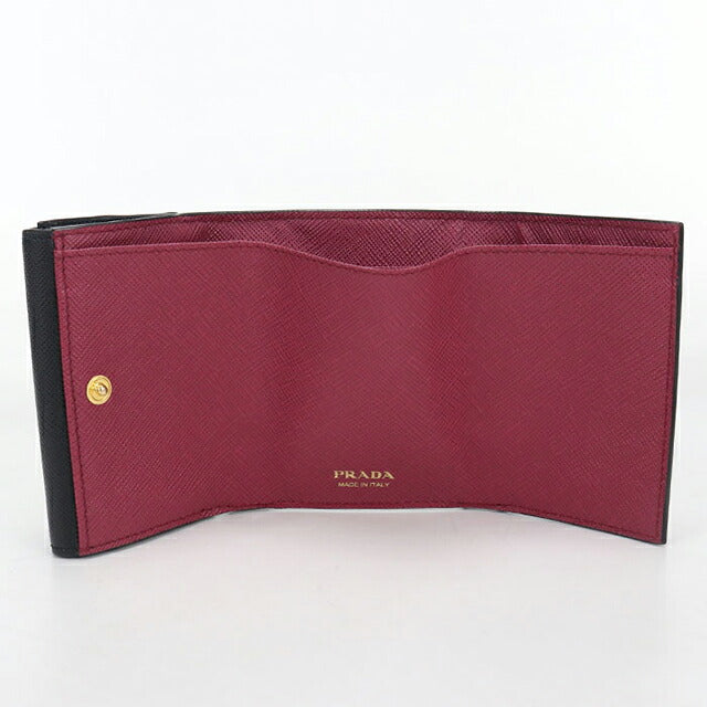 中古 プラダ 三つ折り財布 三折財布 コンパクト レディース ブランド