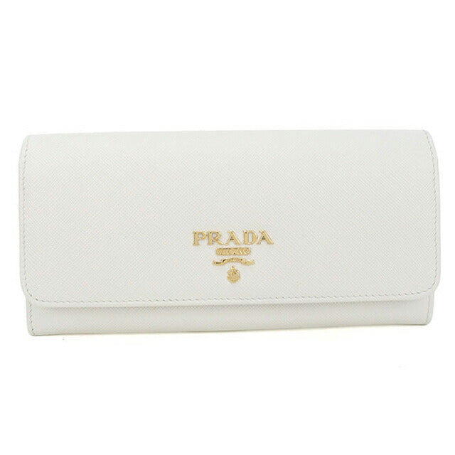 中古 プラダ 長財布二折 レディース ブランド PRADA サフィアーノマルチカラー 1MH132 ホワイト USDPR115741011