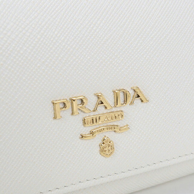 中古 プラダ 長財布二折 レディース ブランド PRADA サフィアーノマルチカラー 1MH132 ホワイト USDPR115741011