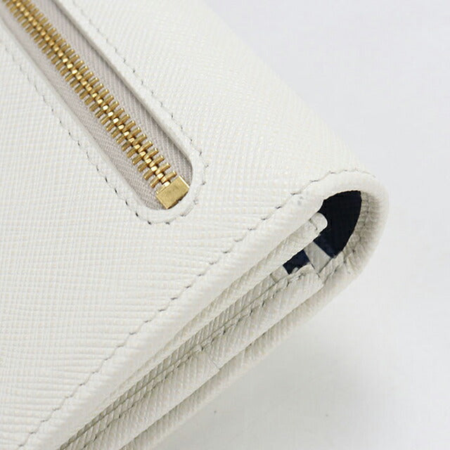 中古 プラダ 長財布二折 レディース ブランド PRADA サフィアーノマルチカラー 1MH132 ホワイト USDPR115741011