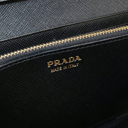 中古 プラダ 長財布二折 レディース ブランド PRADA サフィアーノレザー 1MH132 ブラック USDPR115742011
