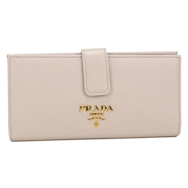 中古 プラダ 長財布二折 レディース ブランド PRADA サフィアーノマルチカラー 財布 1MV025 ベージュ USDPR115795011