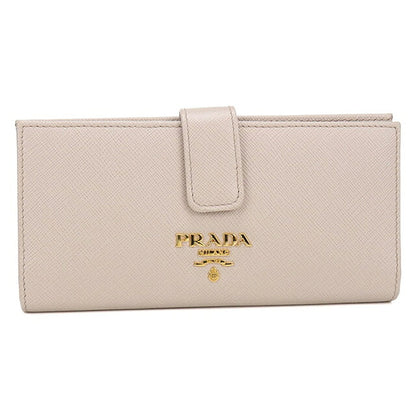 中古 プラダ 長財布二折 レディース ブランド PRADA サフィアーノマルチカラー 財布 1MV025 ベージュ USDPR115795011