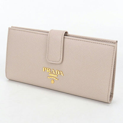 中古 プラダ 長財布二折 レディース ブランド PRADA サフィアーノマルチカラー 財布 1MV025 ベージュ USDPR115795011