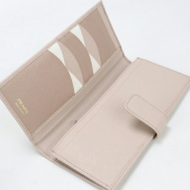 中古 プラダ 長財布二折 レディース ブランド PRADA サフィアーノマルチカラー 財布 1MV025 ベージュ USDPR115795011