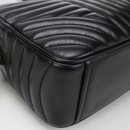 中古 プラダ ショルダーバッグ レディース ブランド PRADA ダイアグラム チェーンショルダー レザー 1BH083 ブラック USDPR115821011