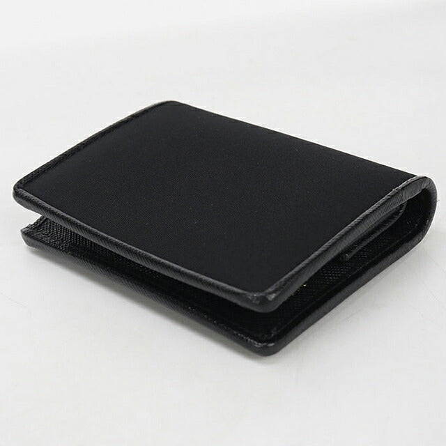 中古 プラダ 二つ折り財布 二折財布 コンパクト レディース ブランド PRADA トライアングル 1MV204 ブラック USDPR115888011