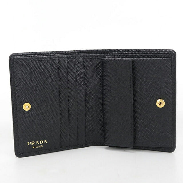 中古 プラダ 二つ折り財布 二折財布 コンパクト レディース ブランド