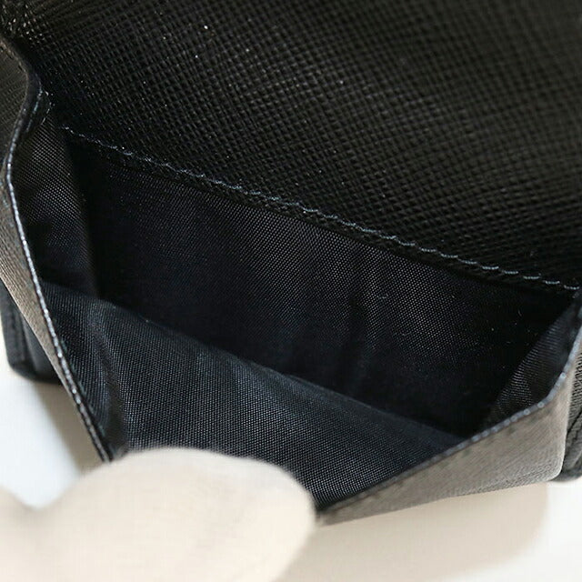 中古 プラダ 二つ折り財布 二折財布 コンパクト レディース ブランド PRADA トライアングル 1MV204 ブラック USDPR115888011