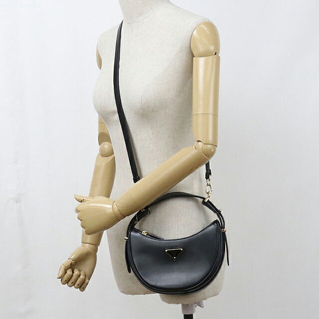中古 プラダ ハンドバッグ レディース ブランド PRADA トライアングルロゴ アーケスモールレザー 2WAY 1BC194 ブラック USDPR116241011