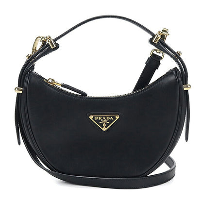 中古 プラダ ハンドバッグ レディース ブランド PRADA トライアングルロゴ アーケスモールレザー 2WAY 1BC194 ブラック USDPR116241011