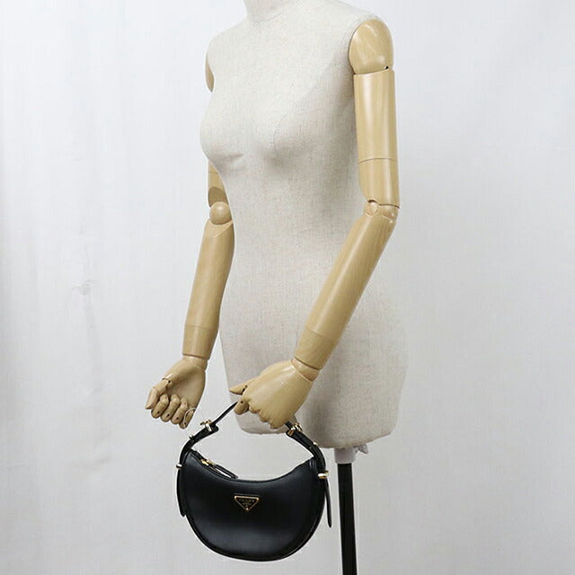 中古 プラダ ハンドバッグ レディース ブランド PRADA トライアングルロゴ アーケスモールレザー 2WAY 1BC194 ブラック USDPR116241011