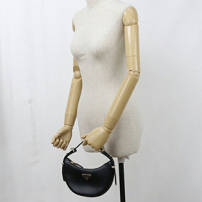 中古 プラダ ハンドバッグ レディース ブランド PRADA トライアングルロゴ アーケスモールレザー 2WAY 1BC194 ブラック USDPR116241011
