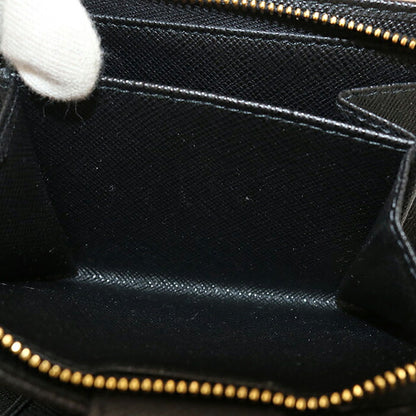 中古 プラダ 二つ折り財布 二折財布 コンパクト レディース ブランド PRADA サフィアーノトライアングル 1ML018 ブラック USDPR116277011