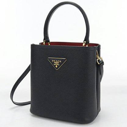 中古 プラダ ハンドバッグ レディース ブランド PRADA パニエ サフィアーノレザー スモールバッグ 2WAY 1BA217 ブラック USDPR116453011