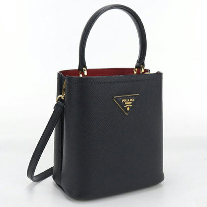 中古 プラダ ハンドバッグ レディース ブランド PRADA パニエ サフィアーノレザー スモールバッグ 2WAY 1BA217 ブラック USDPR116453011
