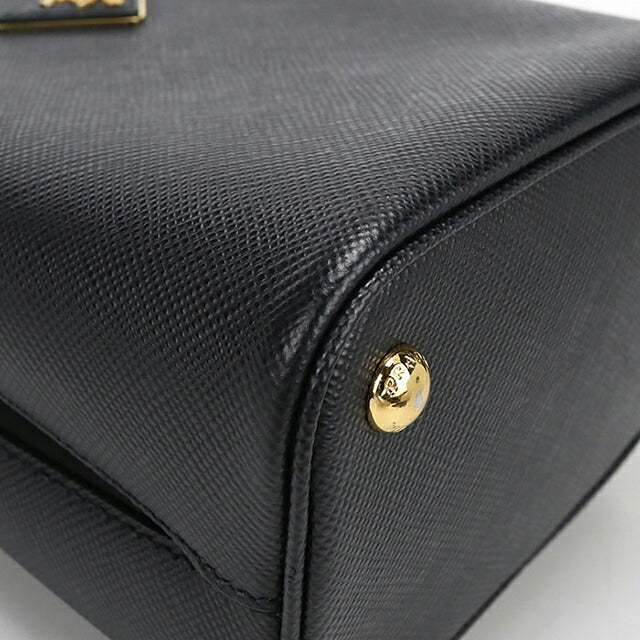 中古 プラダ ハンドバッグ レディース ブランド PRADA パニエ サフィアーノレザー スモールバッグ 2WAY 1BA217 ブラック USDPR116453011