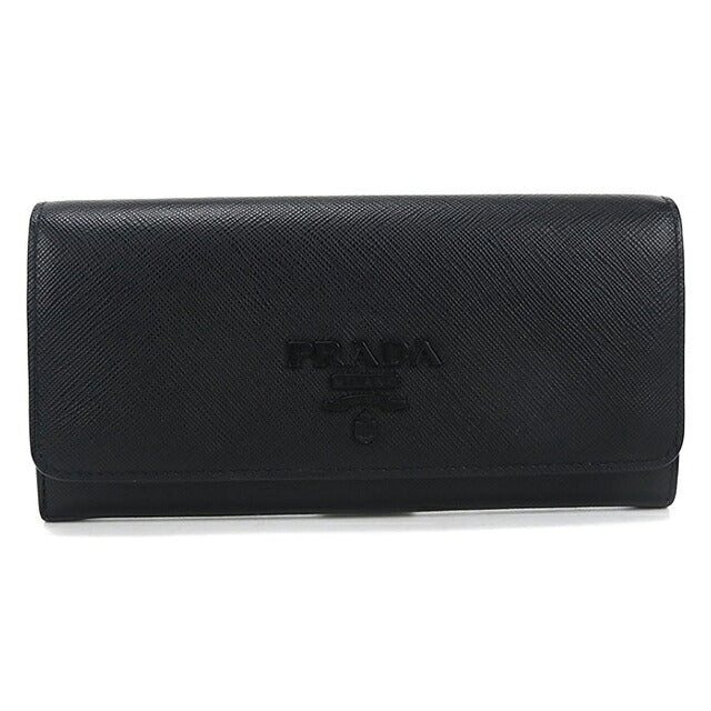 中古 プラダ 長財布二折 レディース ブランド PRADA  サフィアーノレザー 1MH132 2EBW F0002 ブラック USDPR116629011