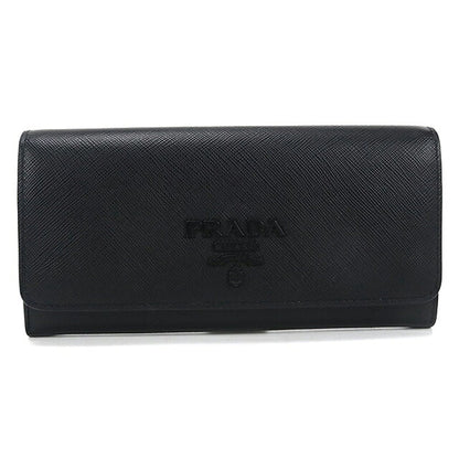 中古 プラダ 長財布二折 レディース ブランド PRADA  サフィアーノレザー 1MH132 2EBW F0002 ブラック USDPR116629011