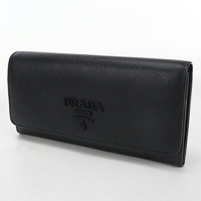 中古 プラダ 長財布二折 レディース ブランド PRADA  サフィアーノレザー 1MH132 2EBW F0002 ブラック USDPR116629011