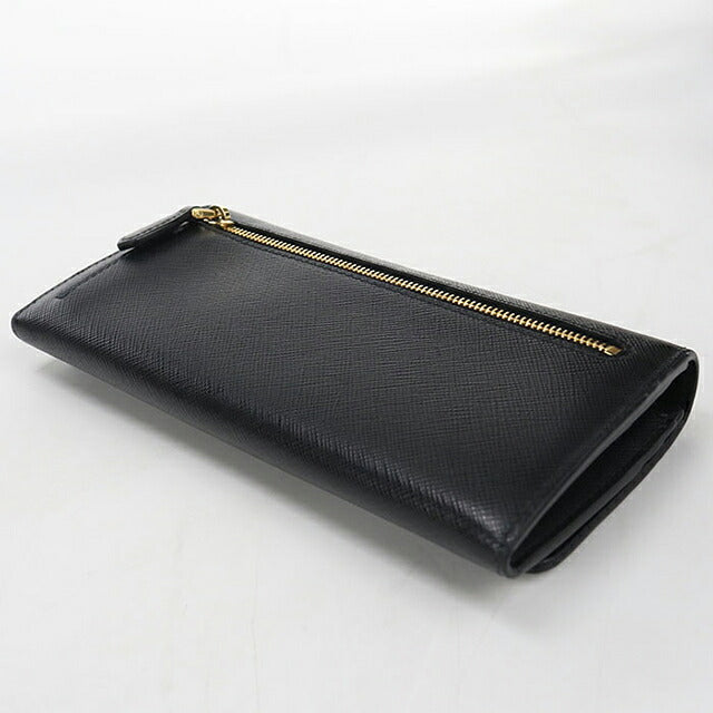 中古 プラダ 長財布二折 レディース ブランド PRADA  サフィアーノレザー 1MH132 2EBW F0002 ブラック USDPR116629011