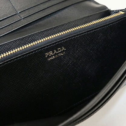中古 プラダ 長財布二折 レディース ブランド PRADA  サフィアーノレザー 1MH132 2EBW F0002 ブラック USDPR116629011